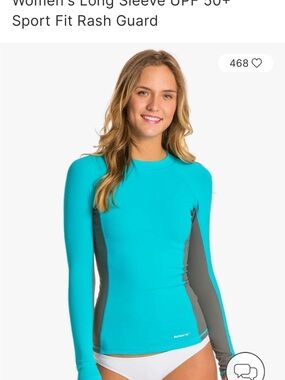 Pink/purple Sporti Women’s Long Sleeve UPF 50+ Sport Fit Rash Guard